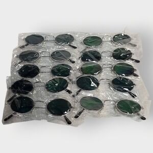 LOT OF 10- NEW Holographic OVAL HUMAN EYES Sunglasses Glasses Vintage 1990's NOS